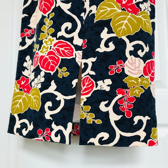 ZARA Women Pensil Skirt Retro Modern Floral Vine Print Size S - Picture 4 of 9